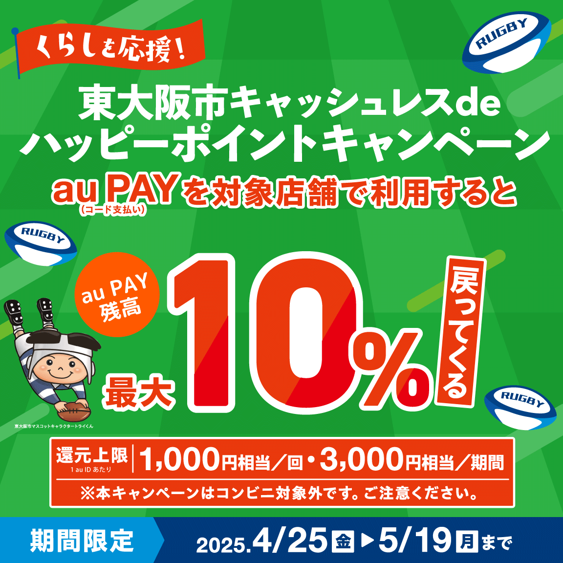 東大阪市×au PAYキャンペーン